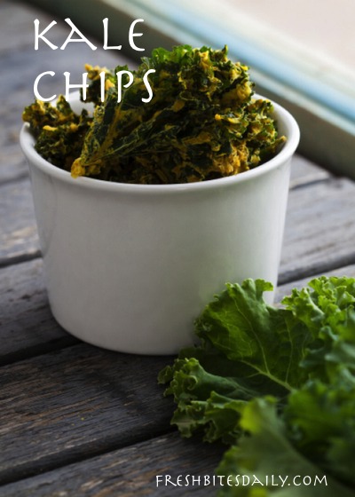 Homemade kale chips -- Your way, your flavors