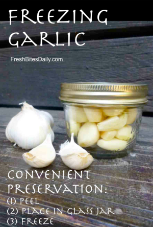 Freezing Garlic: Preserve the flavor and keep it from stinking up your freezer!