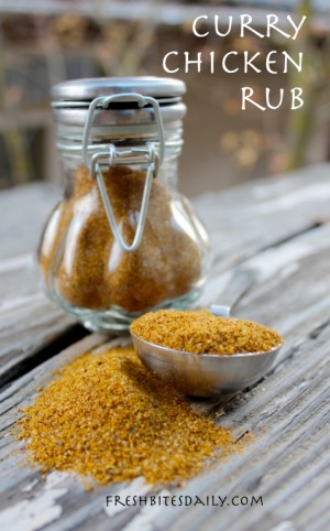 A roasted curried chicken made possible with this special rub...