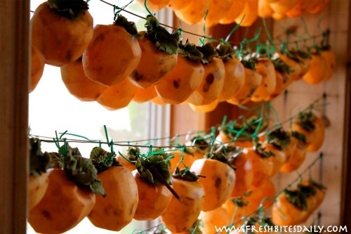 Dry your persimmons in slices and check out how our neighbor dries them whole