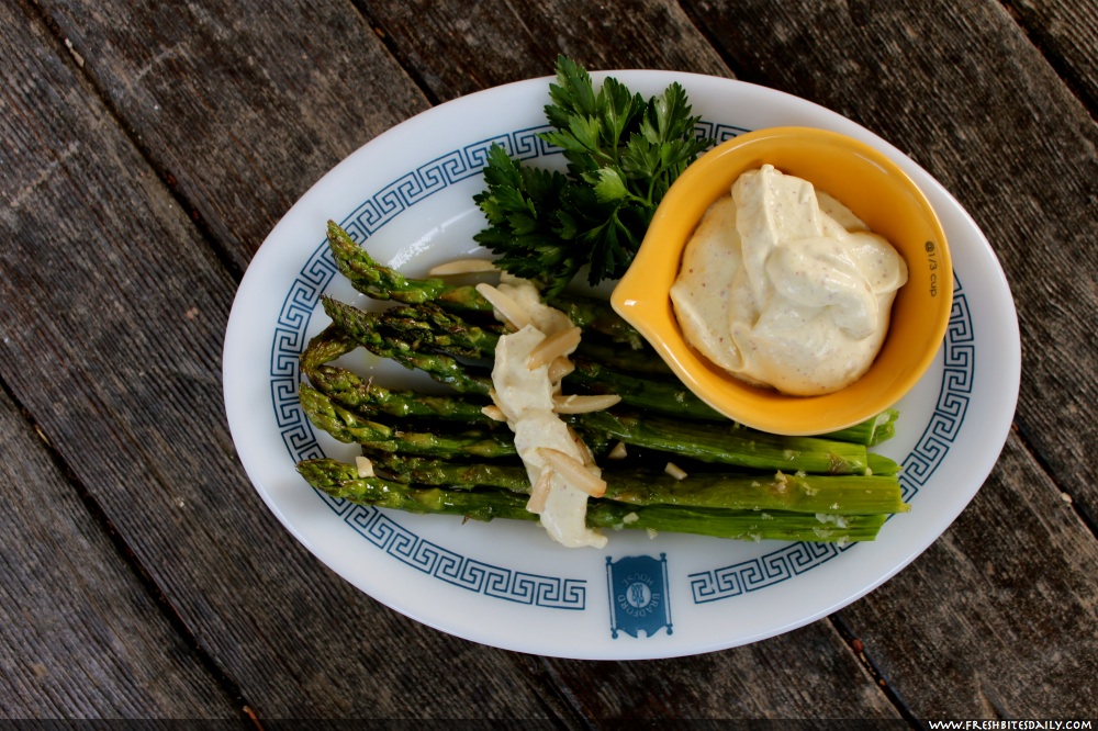Roasted asparagus with creamy mustard sauce Fresh Bites Daily
