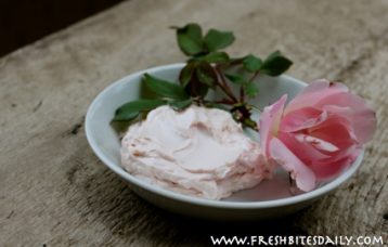 A luxurious homemade rose facial cream to fight off dryness and aging