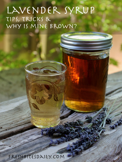 Lavender syrup with an answer to the age-old question: "Why is it *brown*?"