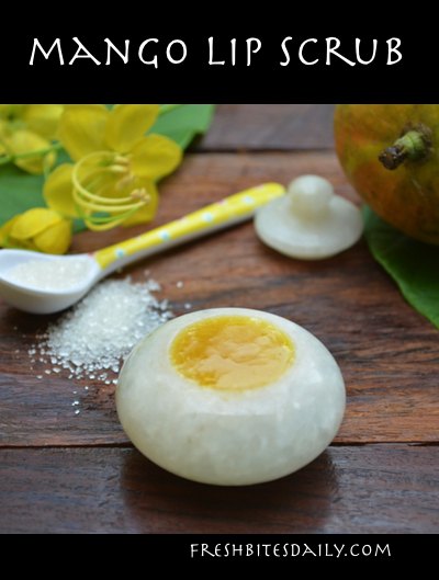 A natural mango lip scrub to put an end to winter's chapped lips (in a lesson from India)