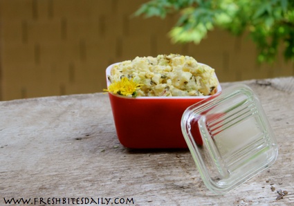 Potato dandelion salad -- A twist on the classic potato salad