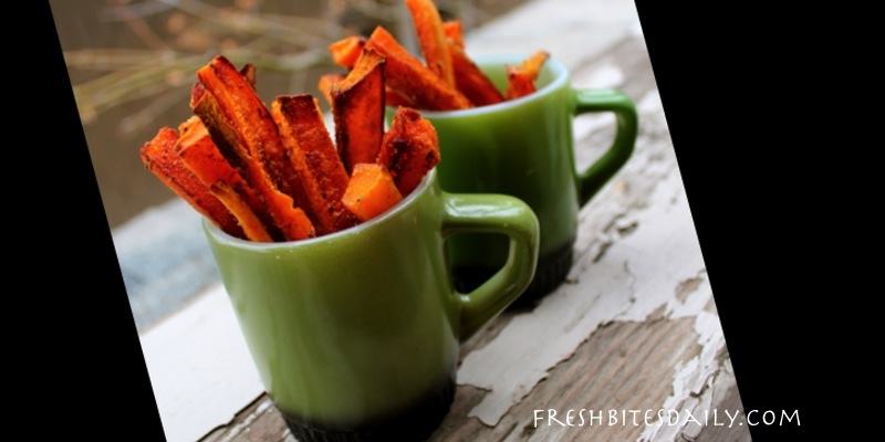 Roast your sweet potatoes up like French fries, French fries with beta carotene, clearly a health food...